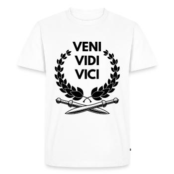 Veni Vidi Vici, Empire romain - T-shirt Premium bio Homme - blanc - Devant - Nico (187cm)