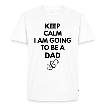 tu seras papa - T-shirt Premium bio Homme - blanc - Devant - Nico (187cm)