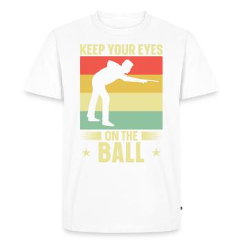 Billard Piscine Billard Billard Boule Billard Billard Cuisine 8Ball - T-shirt Premium bio Homme - blanc - Devant - Nico (187cm)