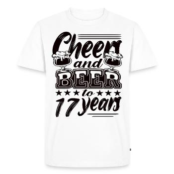 17 birthday - Men's Premium Organic T-Shirt - white - Front - Nico (187cm)