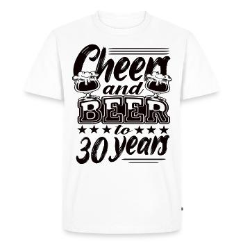 30th birthday - Men's Premium Organic T-Shirt - white - Front - Nico (187cm)