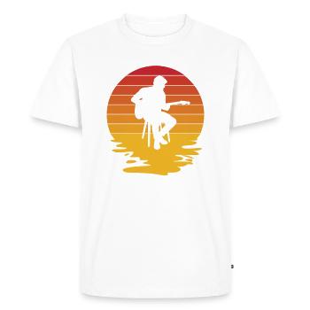 Guitare, Guitaristes, Guitare acoustique Bassistes - T-shirt Premium bio Homme - blanc - Devant - Nico (187cm)