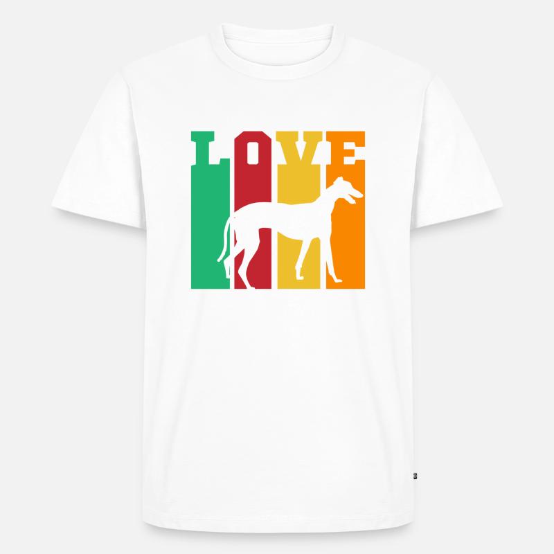 Greyhound Windhund Geschenk - Männer Premium Bio T-Shirt - Weiß