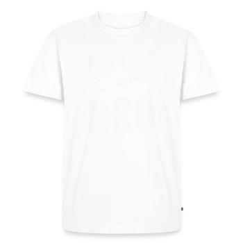 C’est plat, mon pote - T-shirt Premium bio Homme - blanc - Devant - Nico (187cm)