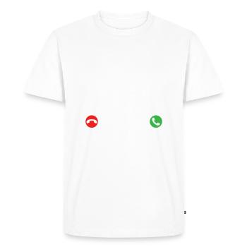 Billard Piscine Billard Billard Boule Billard Billard Cuisine 8Ball - T-shirt Premium bio Homme - blanc - Devant - Nico (187cm)