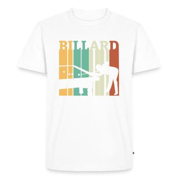 Billard Piscine Billard Billard Boule Billard Billard Cuisine 8Ball - T-shirt Premium bio Homme - blanc - Devant - Nico (187cm)