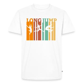 Long Jump Long Jump Athletics Athletes - Men's Premium Organic T-Shirt - white - Front - Nico (187cm)