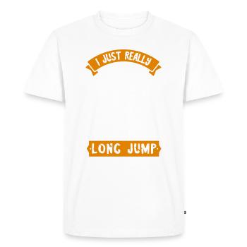 Long Jump Long Jump Athletics Athletes - Men's Premium Organic T-Shirt - white - Front - Nico (187cm)