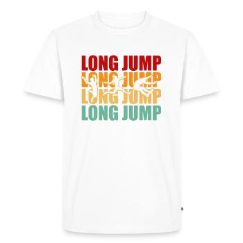 Long Jump Long Jump Athletics Athletes - Men's Premium Organic T-Shirt - white - Front - Nico (187cm)