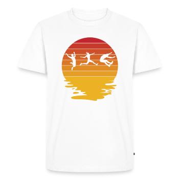 Long Jump Long Jump Athletics Athletes - Men's Premium Organic T-Shirt - white - Front - Nico (187cm)