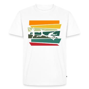 Long Jump Long Jump Athletics Athletes - Men's Premium Organic T-Shirt - white - Front - Nico (187cm)