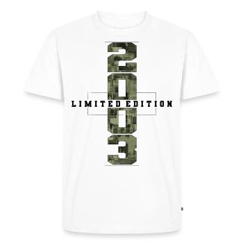 Camouflage 2003 Born Year of birth 2003 Men - Men's Premium Organic T-Shirt - white - Front - Nico (187cm)