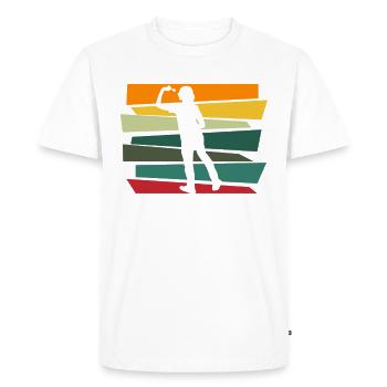 Darts Dartboard Darts Player Bulls Eye - Men's Premium Organic T-Shirt - white - Front - Nico (187cm)