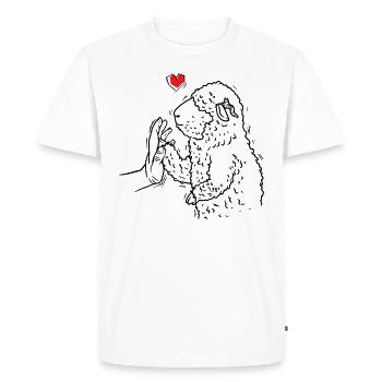 Moutons à nez noir du Valais - T-shirt Premium bio Homme - blanc - Devant - Nico (187cm)