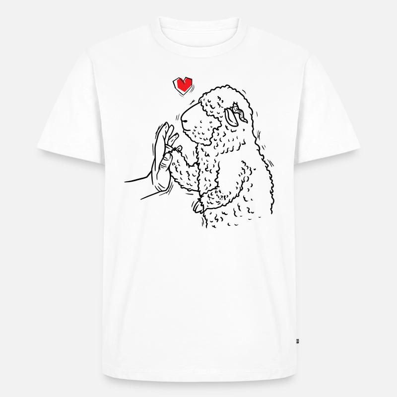 Walliser Schwarznasenschaf Schaf - Männer Premium Bio T-Shirt - Weiß