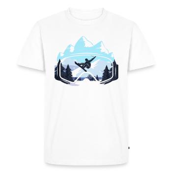 Neige Surf Ski Snowboard Lunettes Snowboarder - T-shirt Premium bio Homme - blanc - Devant - Nico (187cm)