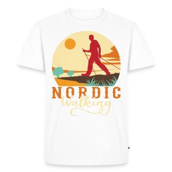 Nordic Walking Nordic Walker Walking Poles - Men's Premium Organic T-Shirt - white - Front - Nico (187cm)