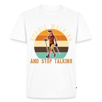 Nordic Walking Nordic Walker Walking Poles - Men's Premium Organic T-Shirt - white - Front - Nico (187cm)