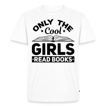 Seules les filles cool lisent des livres et lisent - T-shirt Premium bio Homme - blanc - Devant - Nico (187cm)