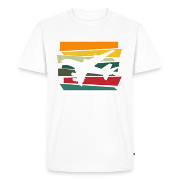 Pilote d’avion Pilote Pilotes Pilote Pilote Copilote - T-shirt Premium bio Homme - blanc - Devant - Nico (187cm)