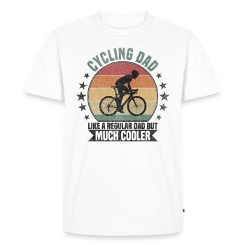 Cycling dad - Männer Premium Bio T-Shirt - Weiß - Vorne - Nico (187cm)