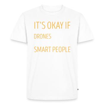 Drone Drone Drone Pilote Quadcopter - T-shirt Premium bio Homme - blanc - Devant - Nico (187cm)