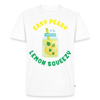 Easy Peasy Lemon Squeezy – Édition d’été - T-shirt Premium bio Homme - blanc - Devant - Nico (187cm)