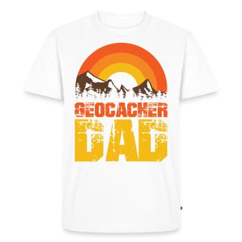 Geocaching-cache-jagd, Le drôle de géocacheur - T-shirt Premium bio Homme - blanc - Devant - Nico (187cm)