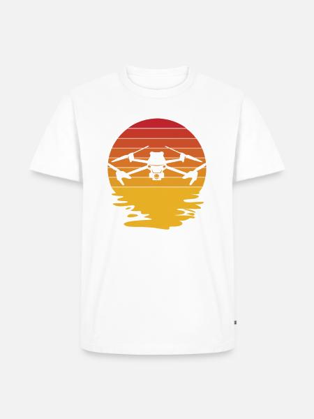 Drone Drone Drone Pilot Quadcopter - Men's Premium Organic T-Shirt - white