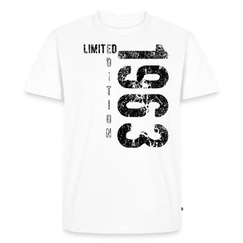 Édition limitée 1963 Anniversaire Naissance 1963 - T-shirt Premium bio Homme - blanc - Devant - Nico (187cm)