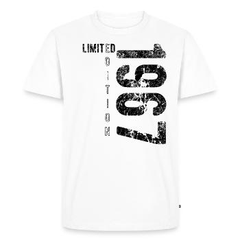 Édition limitée 1967 Anniversaire Naissance 1967 - T-shirt Premium bio Homme - blanc - Devant - Nico (187cm)