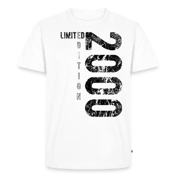 Limited Edition 2000 Birthday Vintage 2000 - Men's Premium Organic T-Shirt - white - Front - Nico (187cm)