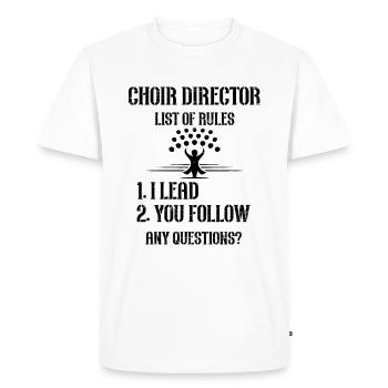 Ich Höre Stimme - Theatermusiker Chorleiter - T-shirt Premium bio Homme - blanc - Devant - Nico (187cm)