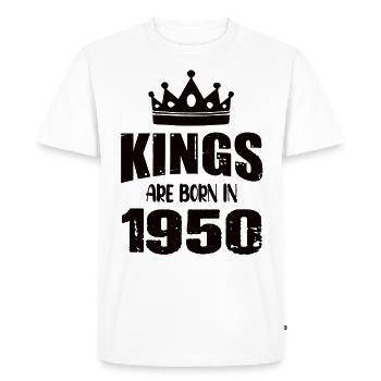 Kings are born in 1950 - Men's Premium Organic T-Shirt - white - Front - Nico (187cm)