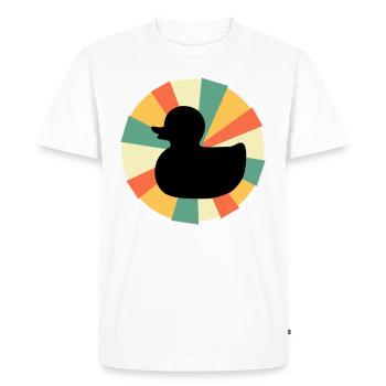 Canard Quitsche Canard Erpel Canard Jaune Caoutchouc Canard - T-shirt Premium bio Homme - blanc - Devant - Nico (187cm)