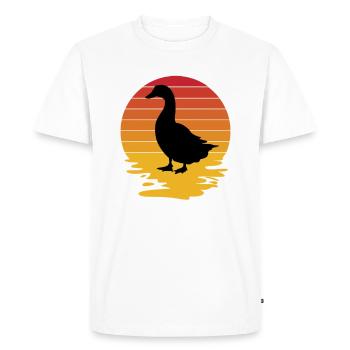 Canard Quitsche Canard Erpel Canard Jaune Caoutchouc Canard - T-shirt Premium bio Homme - blanc - Devant - Nico (187cm)