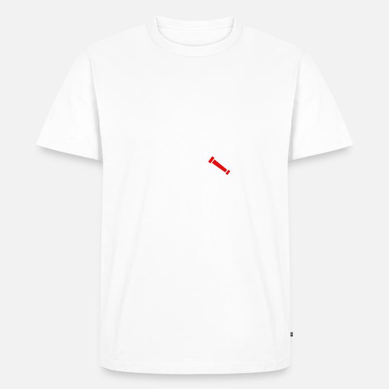 Brüder am Schlauch - Feuerwehr 112 - Männer Premium Bio T-Shirt - Weiß