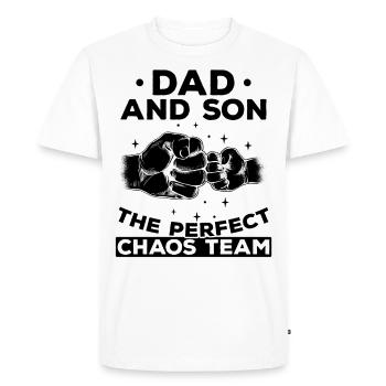 Dad and Son The Perfect Chaos Team Baby - Men's Premium Organic T-Shirt - white - Front - Nico (187cm)