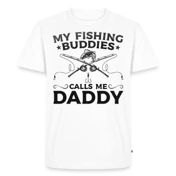 My fishing friends call me Papa Fishing Daddy - Men's Premium Organic T-Shirt - white - Front - Nico (187cm)