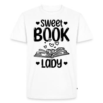 Sweet Book Lady Bookworm Lady Book Lover Book Book - T-shirt Premium bio Homme - blanc - Devant - Nico (187cm)