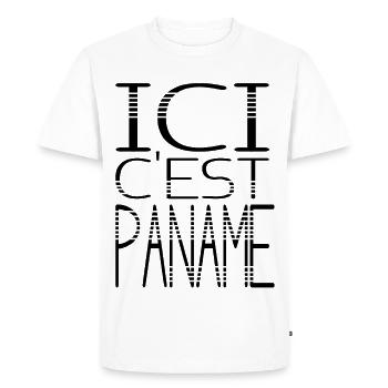 Ethereal Leopard Illustration in Black and White - Men's Premium Organic T-Shirt - white - Front - Nico (187cm)
