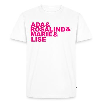 Rose scientifique mère - T-shirt Premium bio Homme - blanc - Devant - Nico (187cm)