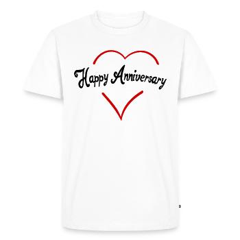 Happy anniversary - Men's Premium Organic T-Shirt - white - Front - Nico (187cm)
