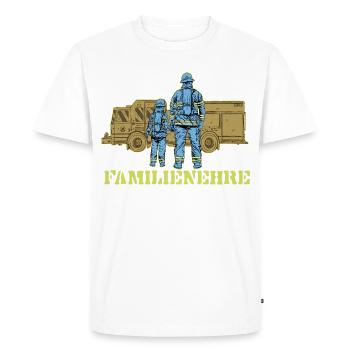 Fire brigade family honor, firefighter son father - Men's Premium Organic T-Shirt - white - Front - Nico (187cm)