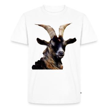Douce chèvre - T-shirt Premium bio Homme - blanc - Devant - Nico (187cm)