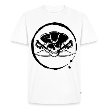 Pirates Crâne de mort Corsaire Pirates Sabre sabre - T-shirt Premium bio Homme - blanc - Devant - Nico (187cm)
