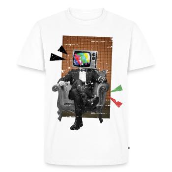 Télévision rétro - T-shirt Premium bio Homme - blanc - Devant - Nico (187cm)