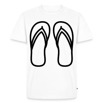 Flip-flops icon - Men's Premium Organic T-Shirt - white - Front - Nico (187cm)