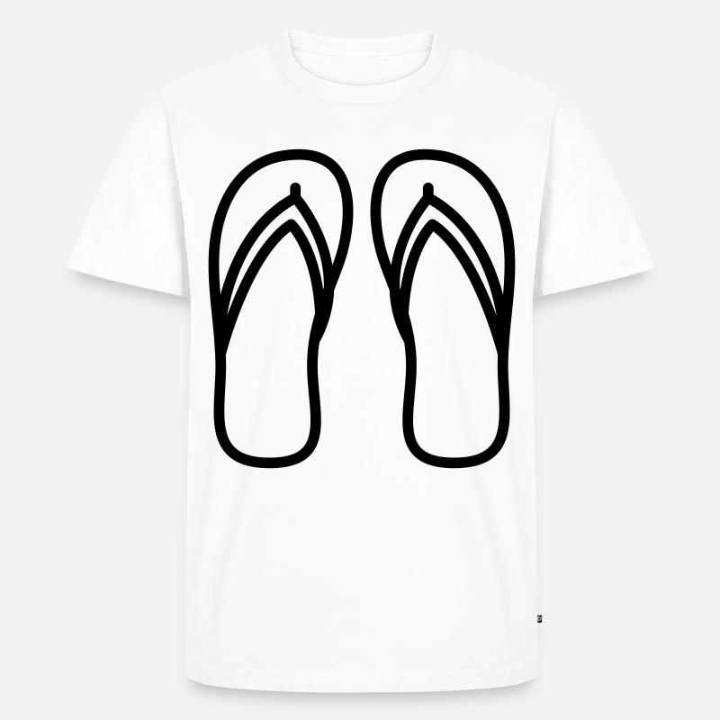 Badelatschen icon - Männer Premium Bio T-Shirt - Weiß
