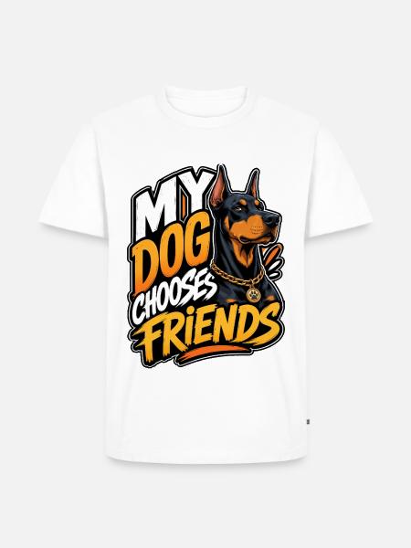 Dobermann - Männer Premium Bio T-Shirt - Weiß